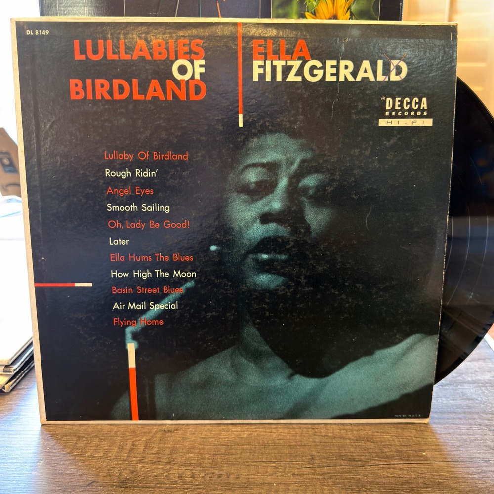Ella Fitzgerald Lullabies of Birdland Vinyl LP Decca DL 8149 Jazz Vocal Record